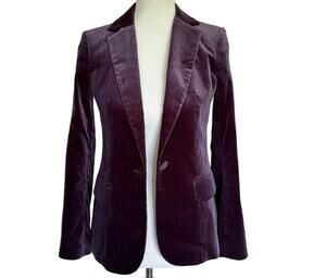 Frame Classic Velvet Blazer  - Charcoal - Size 0